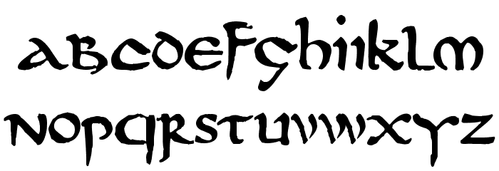 DS UncialFunnyHand Medium Font LOWERCASE
