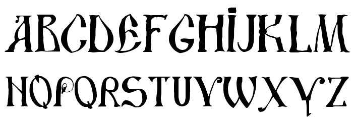 DS UstavHand Font LOWERCASE