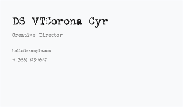 DS VTCorona Cyr Business Card