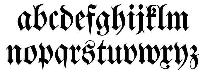 DS Walbaumfraktur Font LOWERCASE