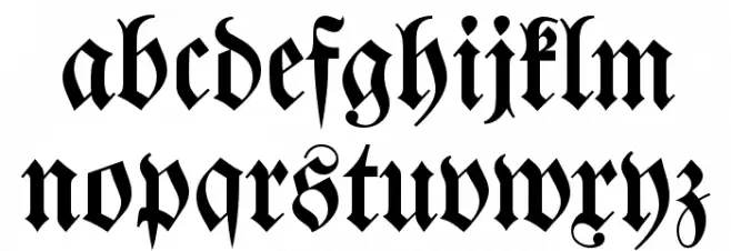 DS Walbaumfraktur 字体 小写