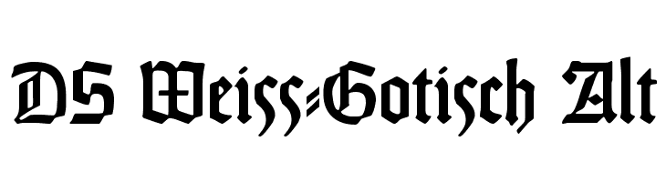 DS Weiss-Gotisch Alt  Скачать бесплатные шрифты