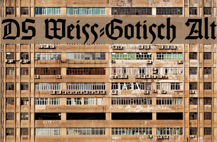 DS Weiss-Gotisch Alt Font examples