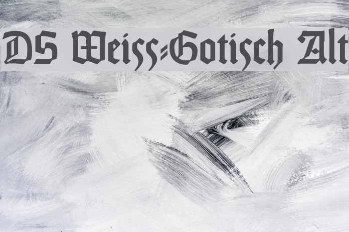 DS Weiss-Gotisch Alt Font examples