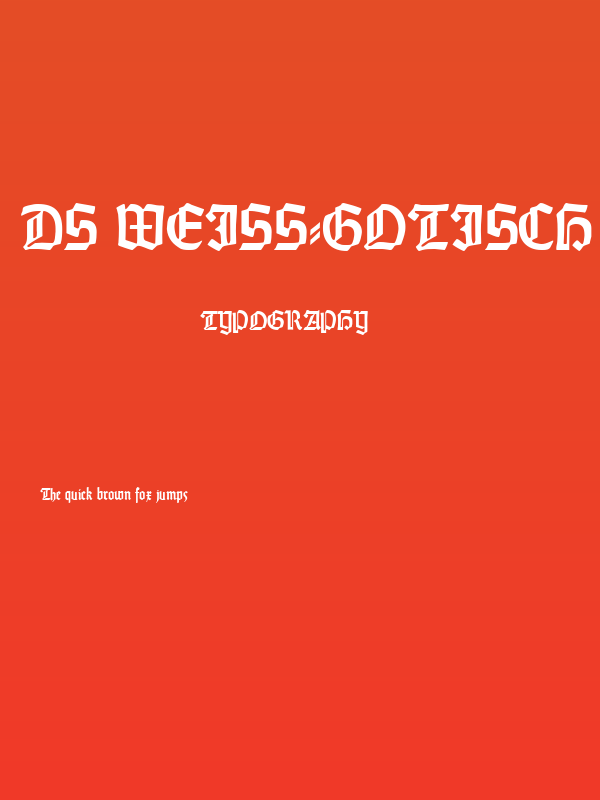 DS Weiss-Gotisch Alt Poster