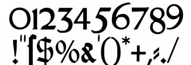 DS Weiss-Gotisch Font OTHER CHARS