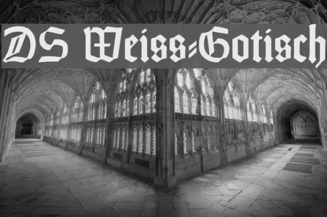 DS Weiss-Gotisch Font examples