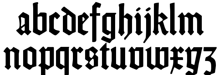 DS Weiss-Gotisch Font LOWERCASE