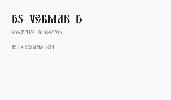 DS Yermak_D Business Card