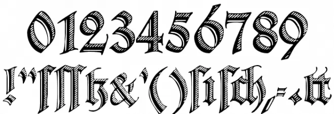 DS Zierschrift Font OTHER CHARS