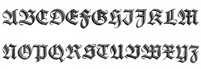 DS Zierschrift Font Litere mari