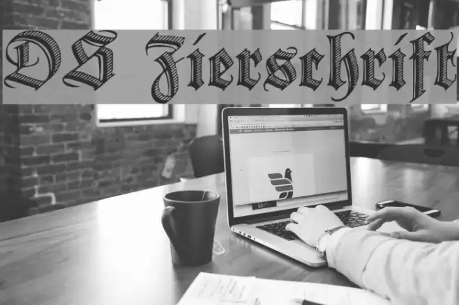 DS Zierschrift Font examples