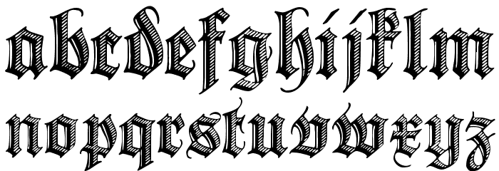 DS Zierschrift Font LOWERCASE