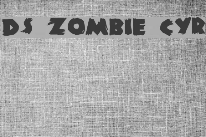 DS Zombie Cyr Font examples