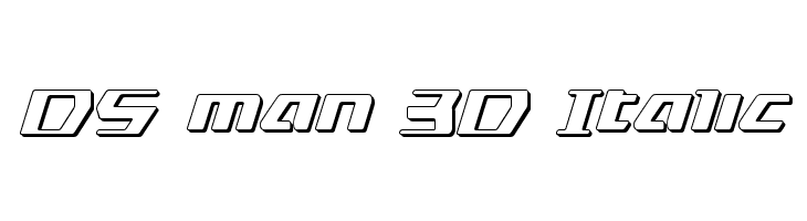 DS man 3D Italic  नि: शुल्क फ़ॉन्ट्स डाउनलोड
