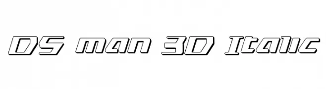 DS man 3D Italic  Descarca Fonturi Gratis