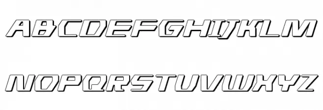 DS man 3D Italic Schriftart Groß