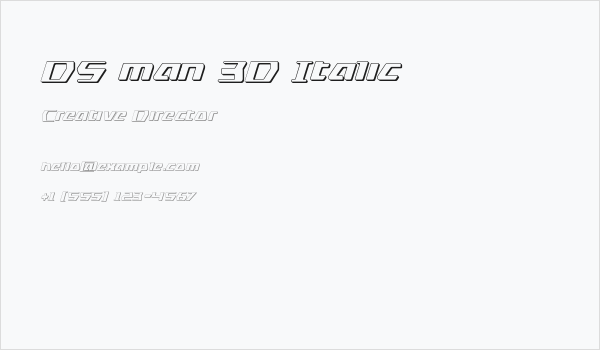 DS man 3D Italic Business Card