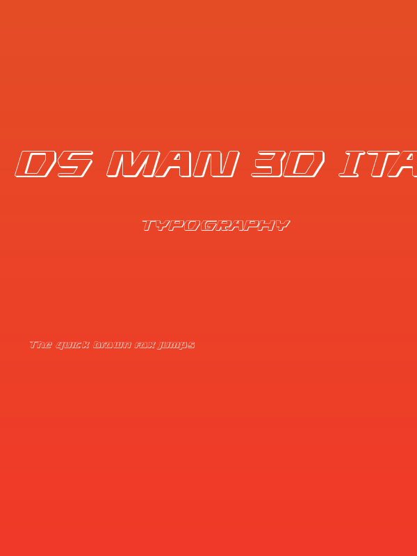 DS man 3D Italic Poster