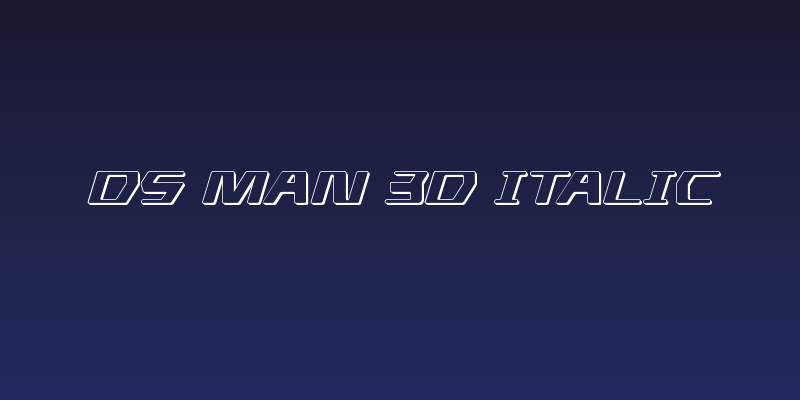 DS man 3D Italic Social Header