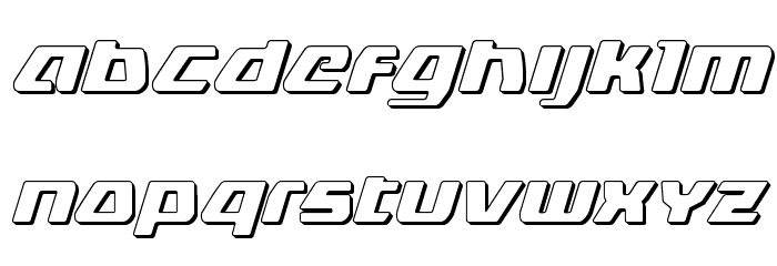 DS man 3D Italic Font LOWERCASE