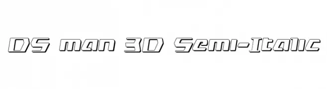 DS man 3D Semi-Italic  Descarca Fonturi Gratis