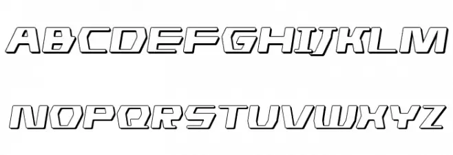 DS man 3D Semi-Italic Polices MAJUSCULES