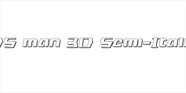 DS man 3D Semi-Italic Logo