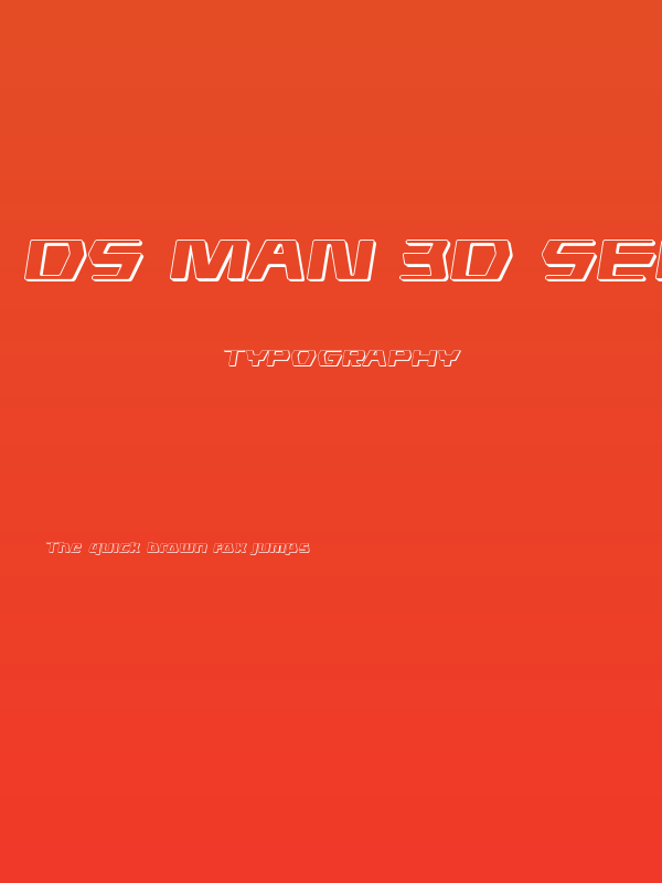 DS man 3D Semi-Italic Poster