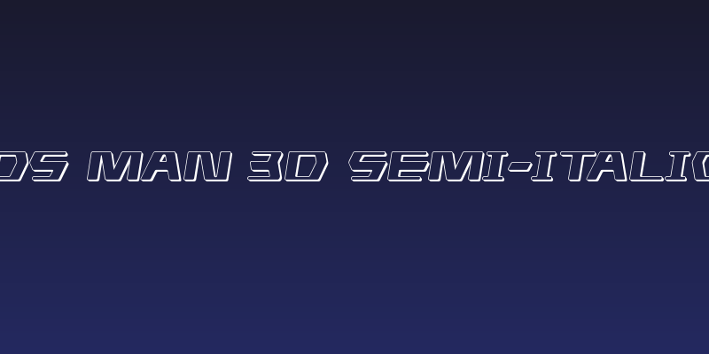 DS man 3D Semi-Italic Social Header
