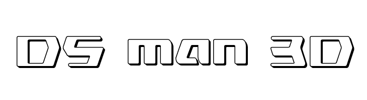 DS man 3D  フリーフォントのダウンロード