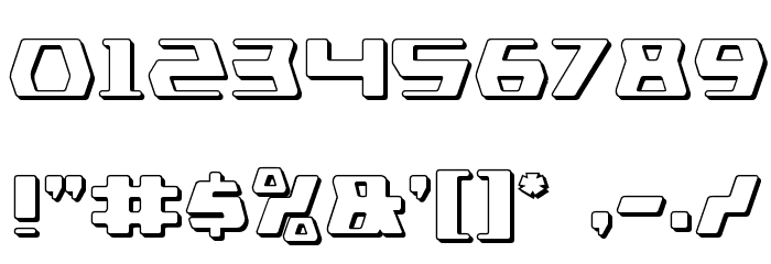 DS man 3D Font OTHER CHARS