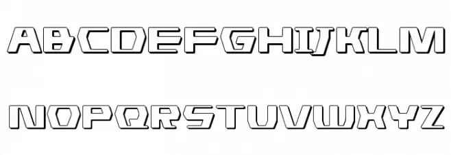DS man 3D フォント 大文字