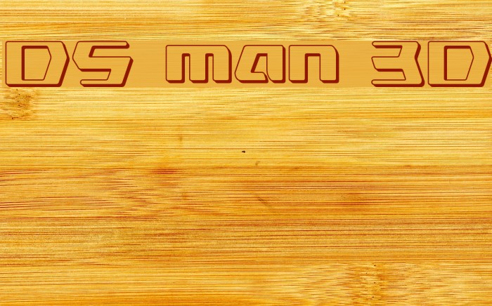 DS man 3D Font examples