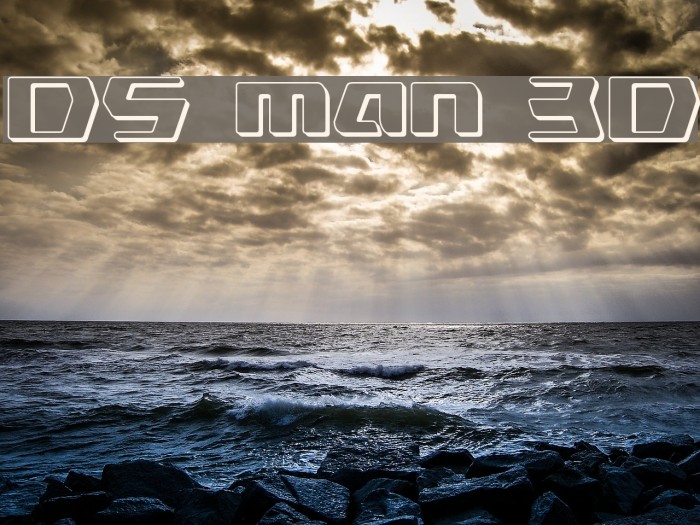 DS man 3D Font examples