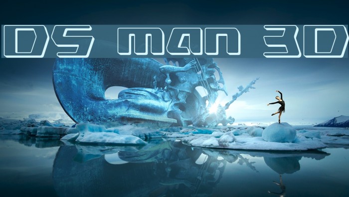 DS man 3D Font examples