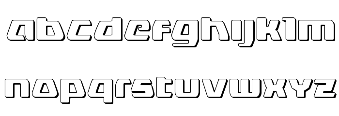 DS man 3D Font LOWERCASE