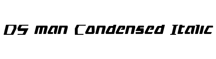 DS man Condensed Italic  免费字体下载