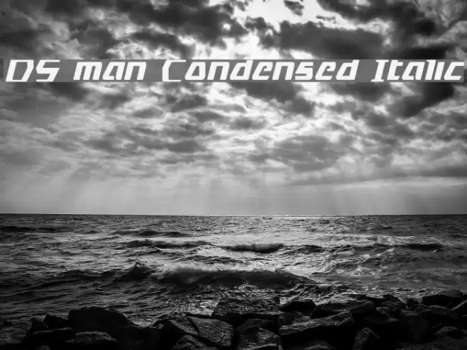 DS man Condensed Italic Font examples