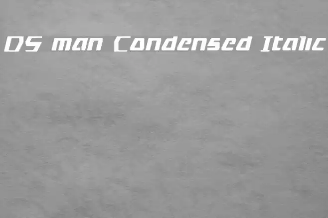 DS man Condensed Italic Font examples