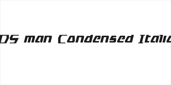 DS man Condensed Italic Logo
