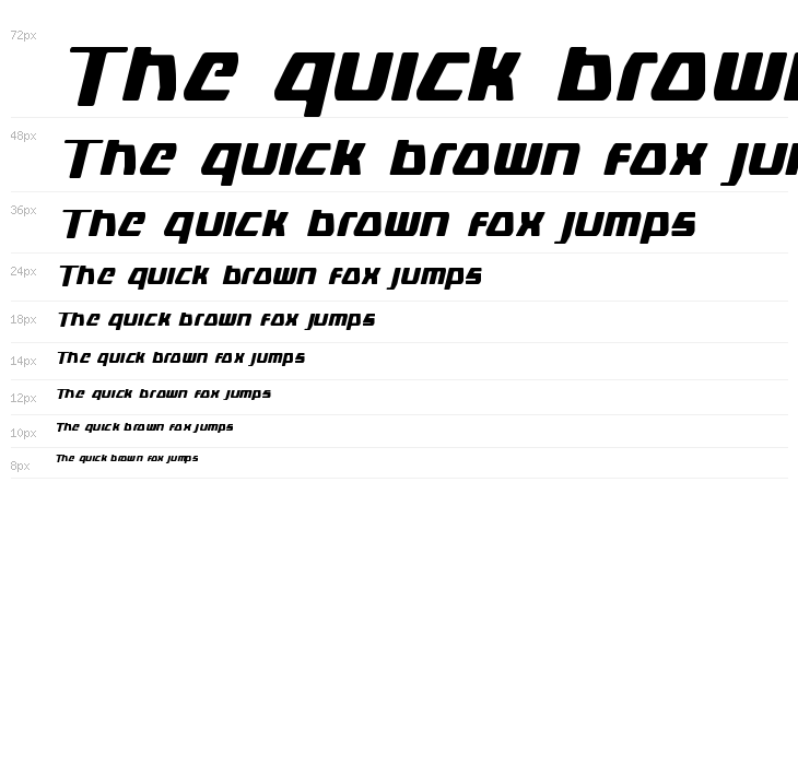 DS man Condensed Italic Waterfall