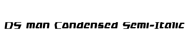 DS man Condensed Semi-Italic  フリーフォントのダウンロード