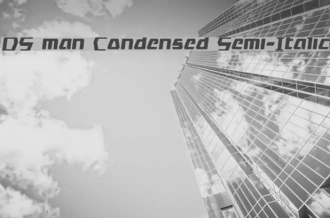 DS man Condensed Semi-Italic Font examples