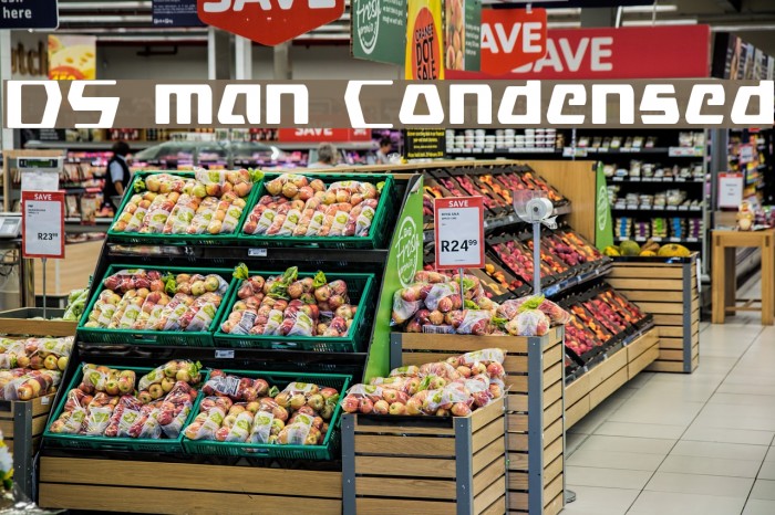 DS man Condensed Font examples