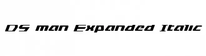 DS man Expanded Italic  Frei Schriftart Herunterladen