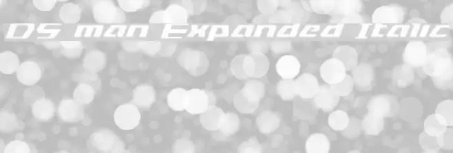 DS man Expanded Italic Font examples