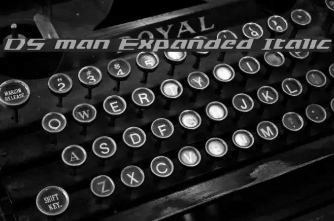 DS man Expanded Italic Font examples