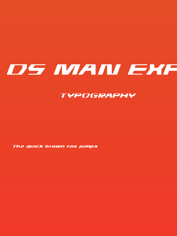 DS man Expanded Italic Poster