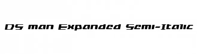 DS man Expanded Semi-Italic  免费字体下载